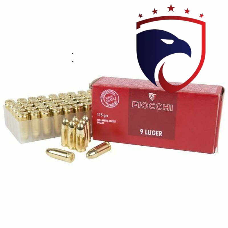 Munição Fiocchi 9MM LUGER 115gr FMJ – Cx 50