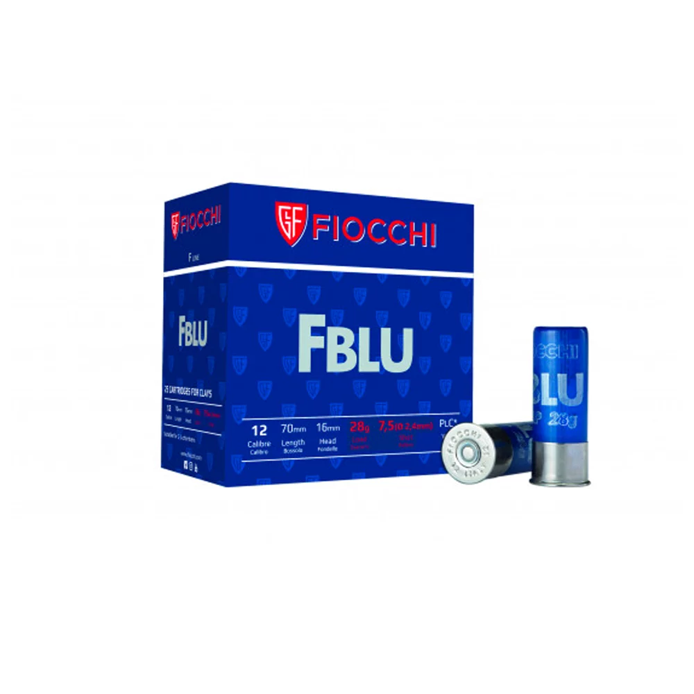 Cartucho Fiocchi .12GA [70mm] FBlu 7.5 Cx.25un
