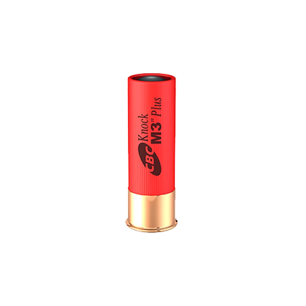 Cartucho CBC .12GA [76,2mm] Knock Plus SG1 CH-SG M3″ Cx.25un
