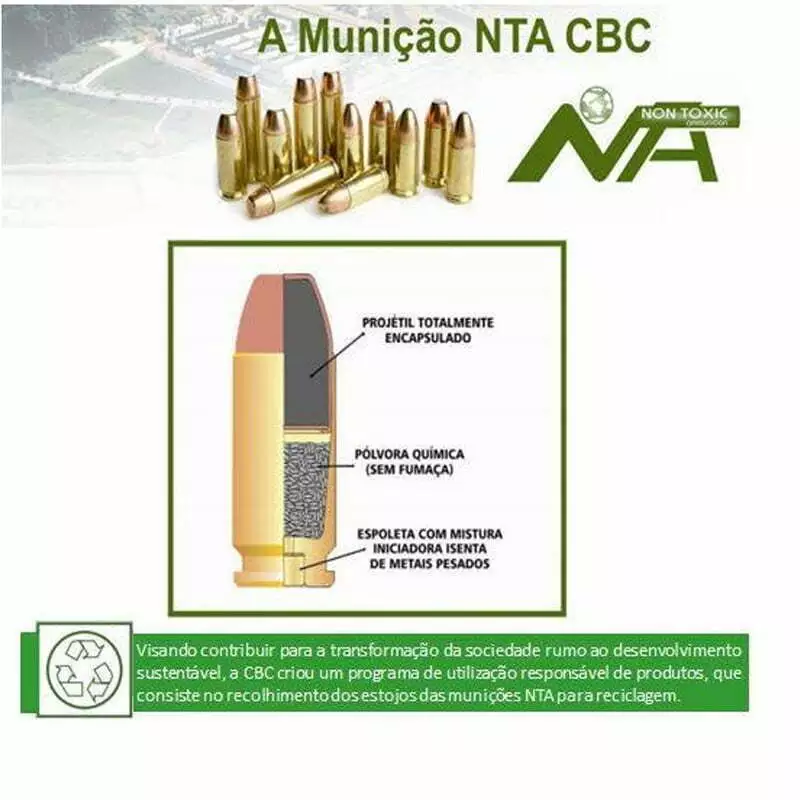 Munição CBC 9MMLUGER EOOG 124GR NTA CXT C - Image 2