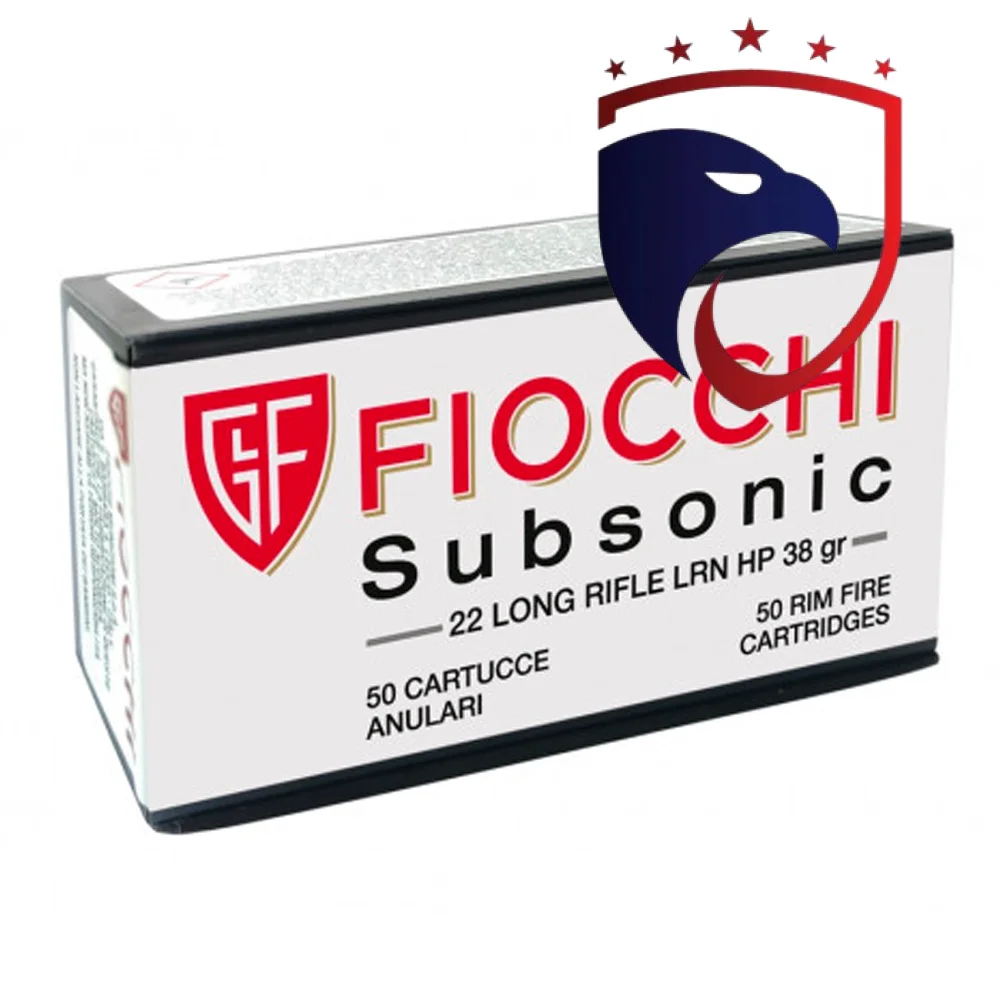 Cartucho Fiocchi .22LR Subsônico Cx.50un