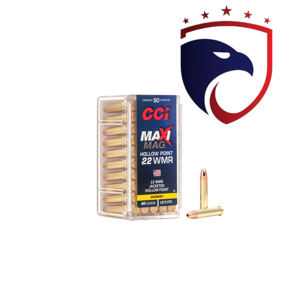 Cartucho CCI .22MAG JHP Max Mag 40gr Cx.50un
