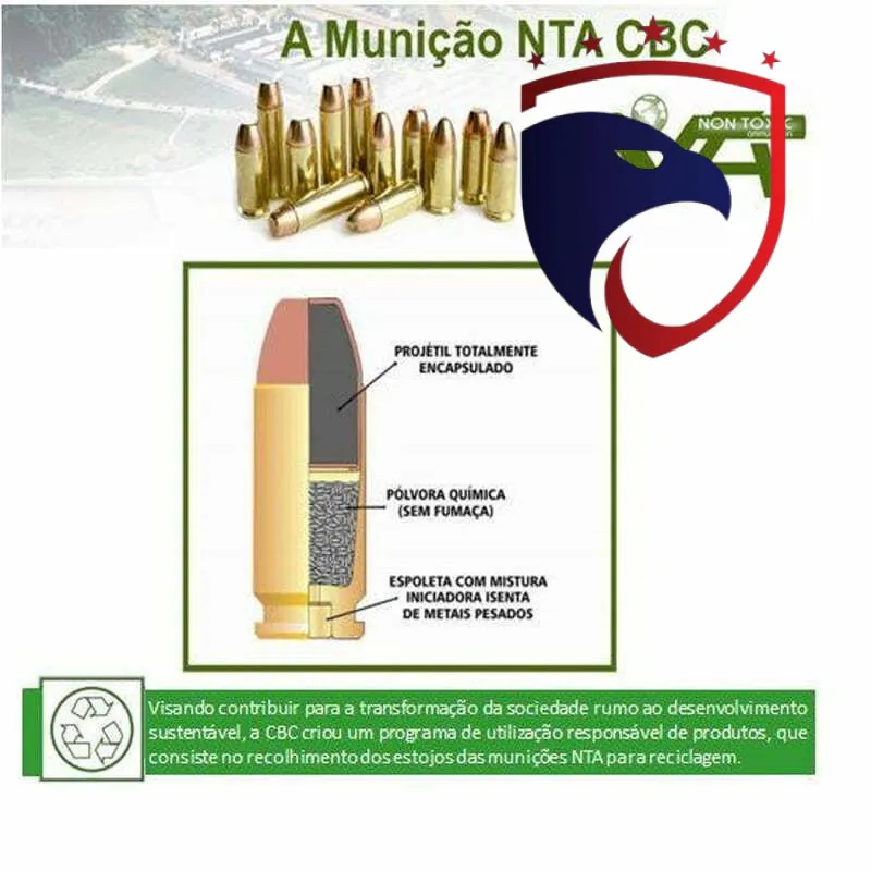 Munição CBC 9MMLUGER EOOG 124GR NTA CXT C - Image 2