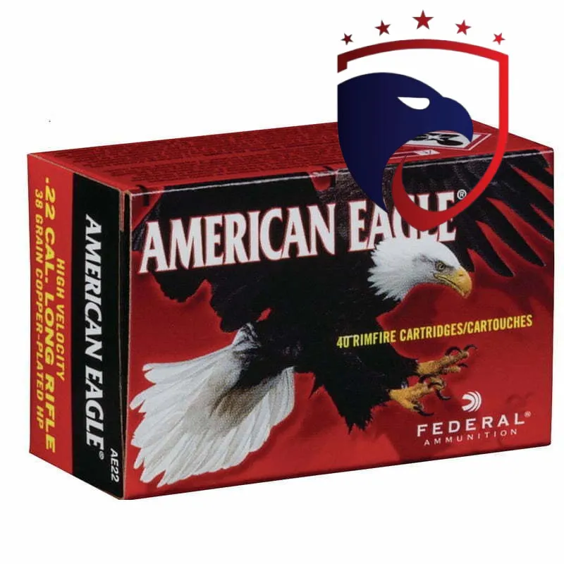 Munição Federal 22LR AMERICAN EAGLE PONTA OCA 38GR – CX 40