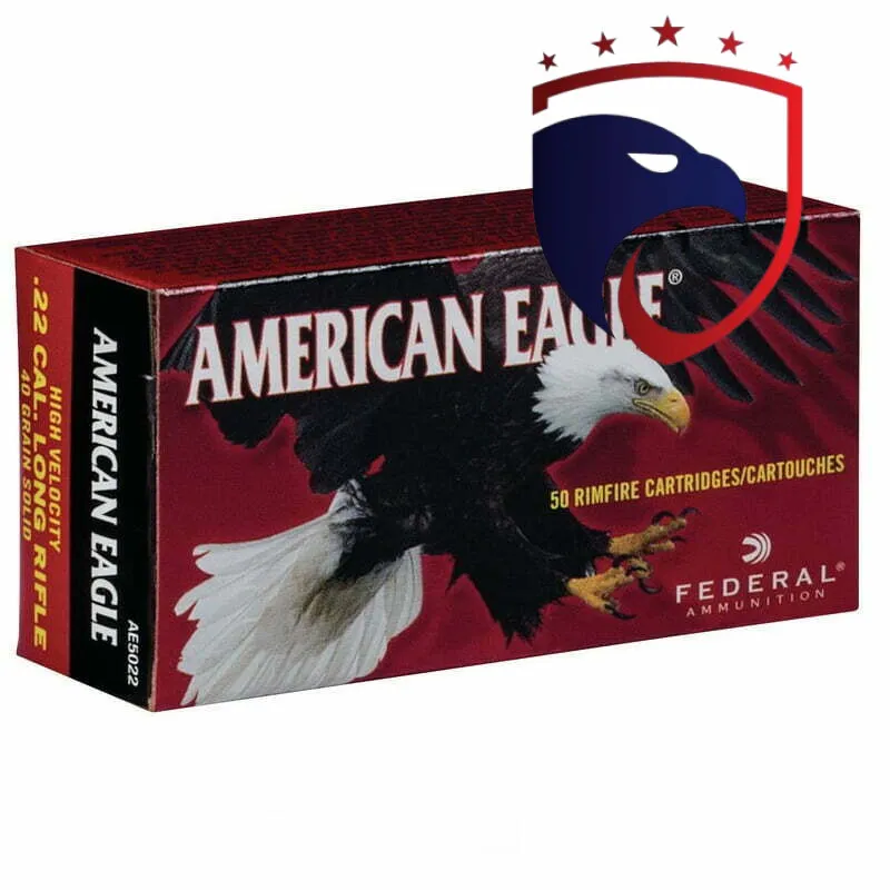 Munição Federal 22LR AMERICAN EAGLE OGIVAL 40GR – CX 50